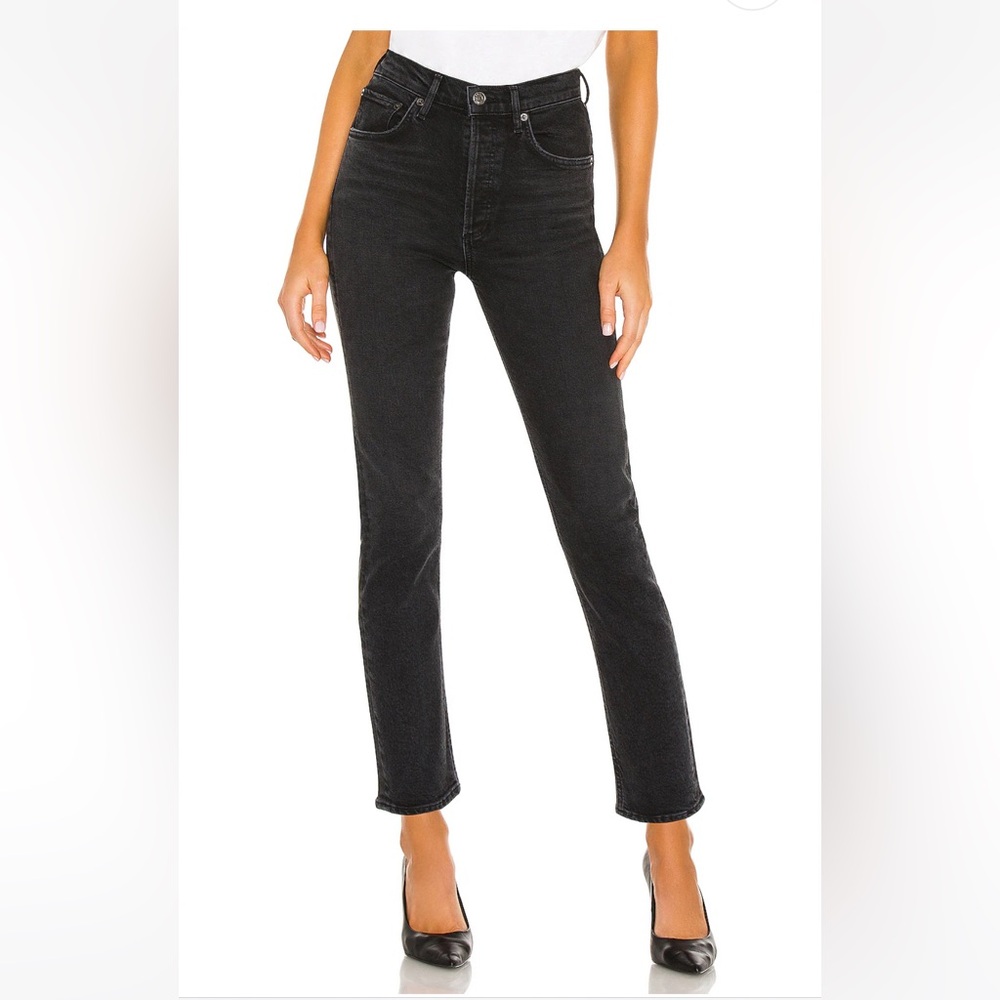 Agolde Riley High Rise Straight Jeans - Picture 3 of 11